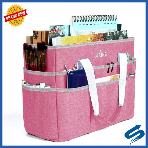 Other - Large Craft Organizer Tote Bag with Multiple Pockets for Storage and